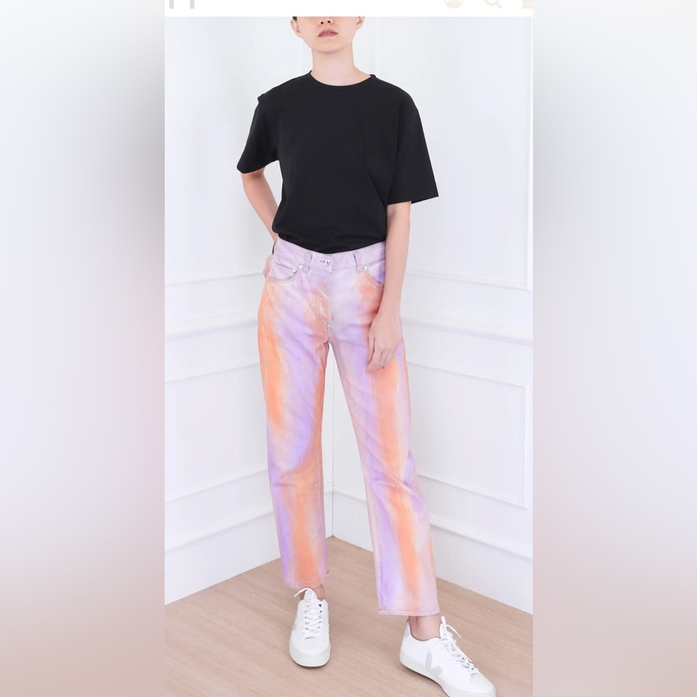 MSGM Lilac & Orange Denim Pants size IT 38/ us 0 - Picture 2 of 9